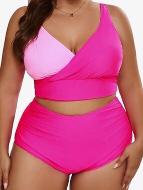 Eytino Color Block VNeck-Line Bikini